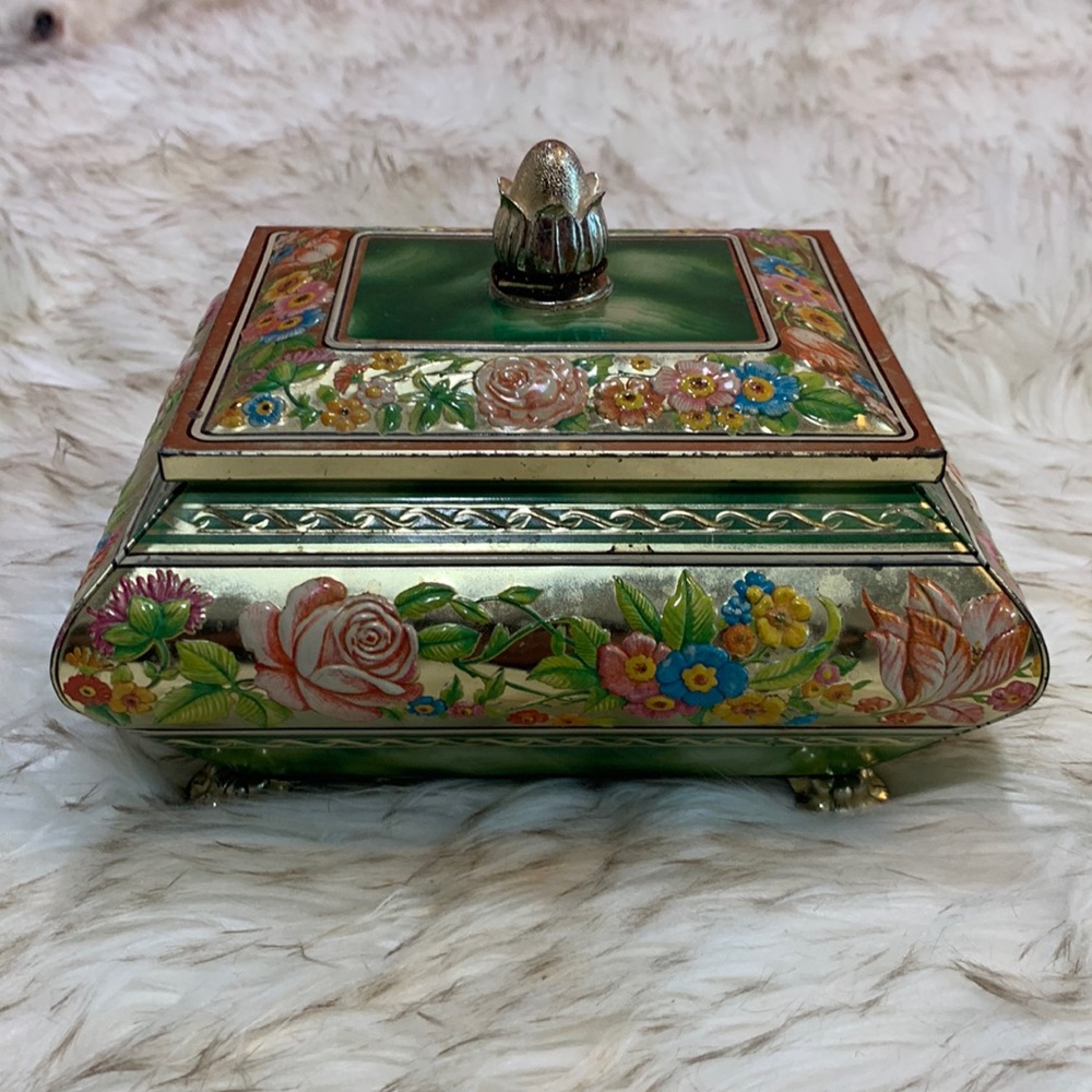 Vintage Blue Bird Confectionery Tin
